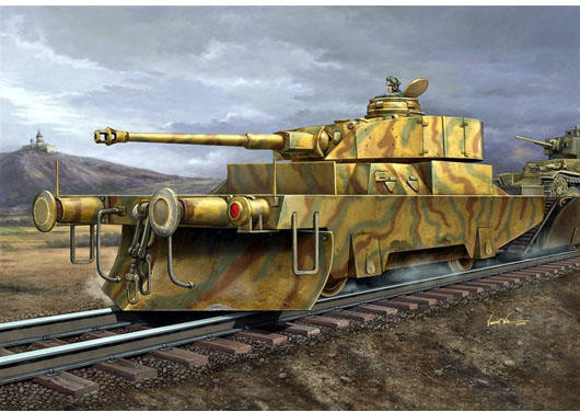 Trumpeter Panzerjager wagon kolejowy v.2 00369