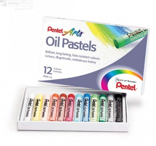 Pentel Pastele olejne - PHN w 12 kolorach