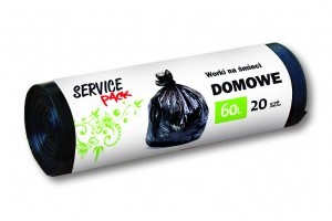 Service Pack Worki na śmieci DOMOWE 20 szt. 60 l czarne