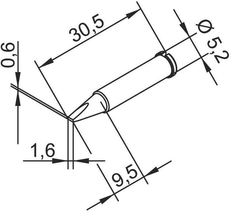 Ersa Grot lutowniczy 102 CD LF16 kształt dłuta