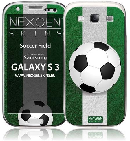 Nexgen Skins Zestaw skórek na obudowę z efektem 3D Samsung GALAXY S3 Soccer Field 3D) GAL30031