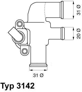 Wahler Termostat, żrodek chłodzący 3142.90D