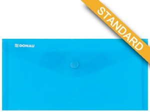Donau PBS Teczka kopertowa zatrzask, PP, DL, 180mikr., niebieska DN817-1