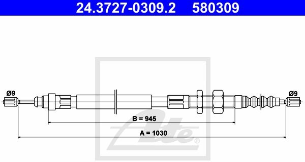 ATE LINKA HAM 24.3727-0309.2 CITROEN XM 2.0I 107KM 89-94, 2.1TD 12V 109KM 94-00 24.3727-0309.2