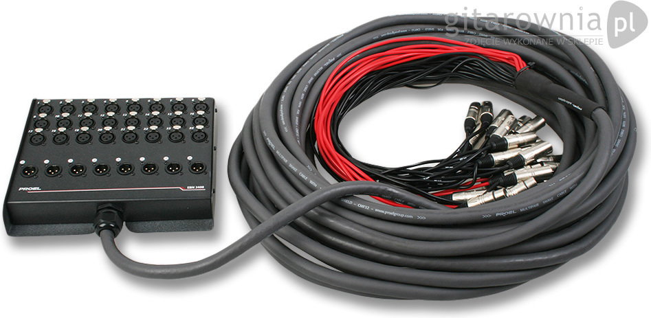 PROEL stagebox, multicore, przewód wieloparowy 24 wejścia / 8 powrotów EBN2408
