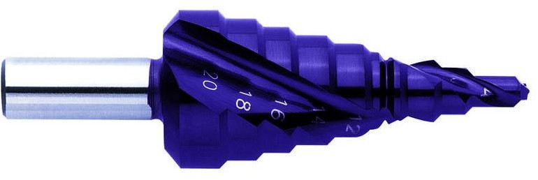 Exact Wiertło stożkowe stopniowe 09012 HSS 4 20 mm TiN TiALN Długość całkowita 76 mm 1 szt