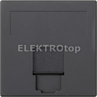 Kontakt Simon 50000085-038 Płytka S500, 1x RJ z osłoną uniwersalna; szary grafit