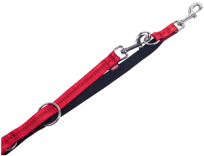 Nobby Smycz soft grip składana 15mm/200cm czerwona