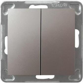 Ospel Wyłącznik ścienny IMPRESJA MODUŁ podwójny schodowy tytan