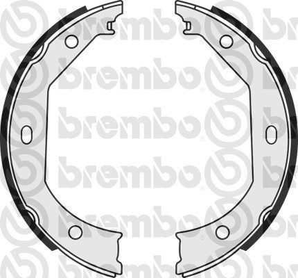 BREMBO Zesatw szczęk hamulcowych, hamulec postojowy S 06 509