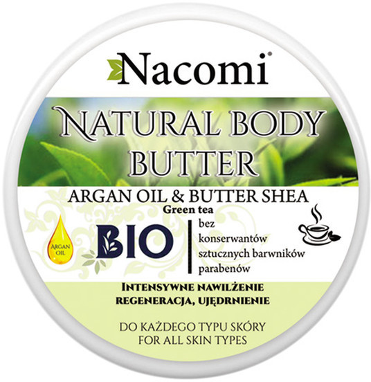 Nacomi Argan Oil&Butter Shea Masło Shea o Zapachu Zielonej Herbaty 100ml