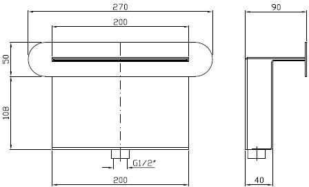 Zucchetti Shower Plus Wylewka kaskadowa chrom Z93766