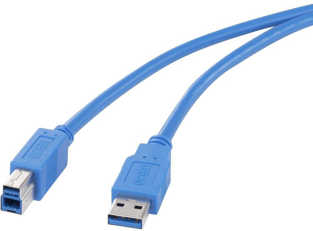 Renkforce Kabel USB 3.0 Renkforce 1420166 [1x Złącze męskie USB 3.0 A 1x Złącze męskie USB 3.0 B] 0.50 m niebieski