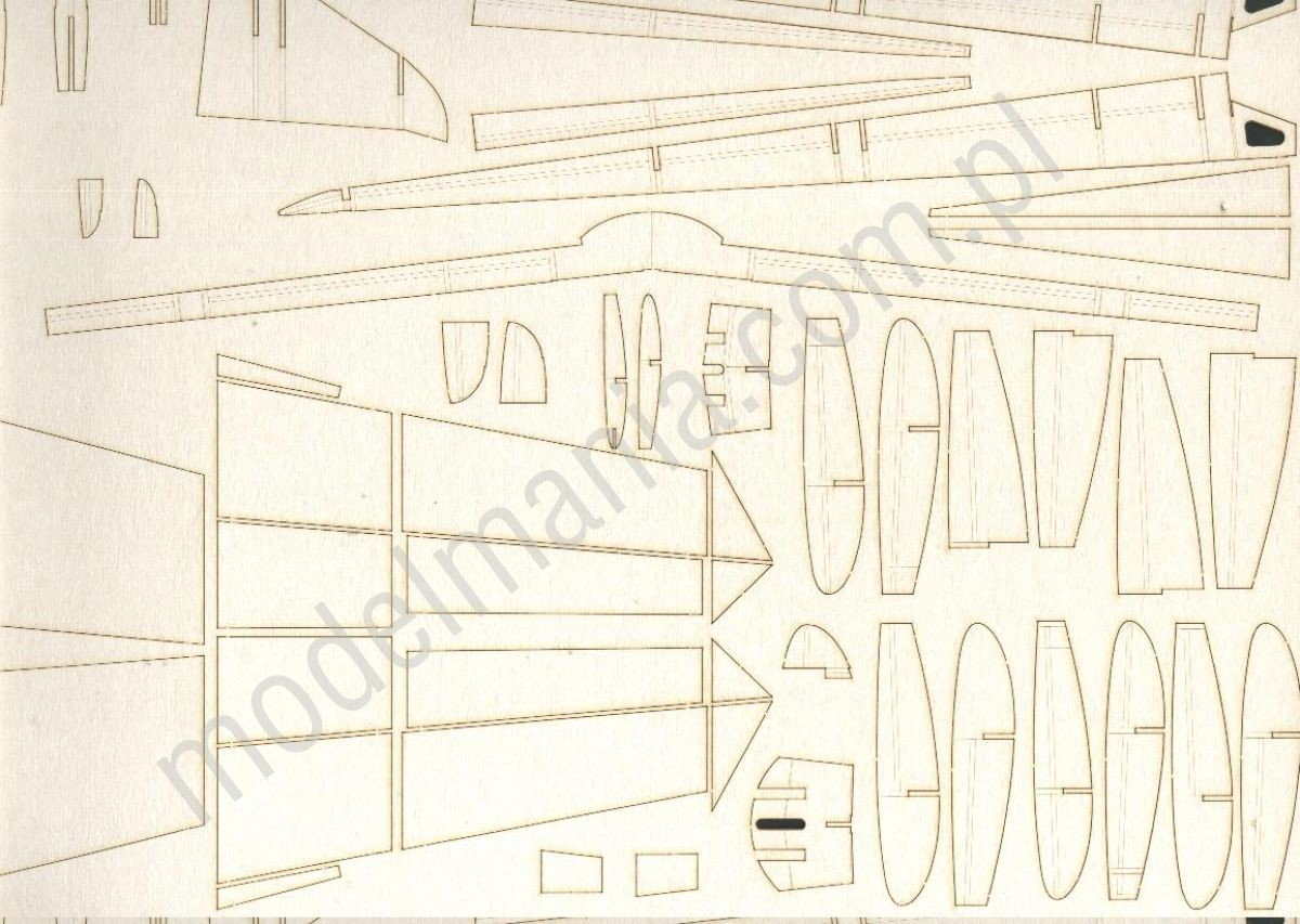 Haliński Wręgi wycięte laserem do SB2C-4 Helldiver LC053