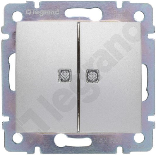 Legrand 770213  Valena aluminium ŁĄCZNIK ŚWIECZNIKOWY 2-PODŚW
