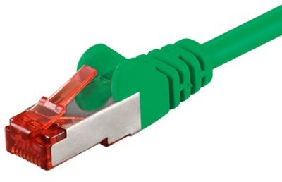 Wentronic 95524 kabel sieciowy Cat6 S/FTP (2 X wtyk RJ45, PIMF podwójnie ekranowany) Zielony 95524