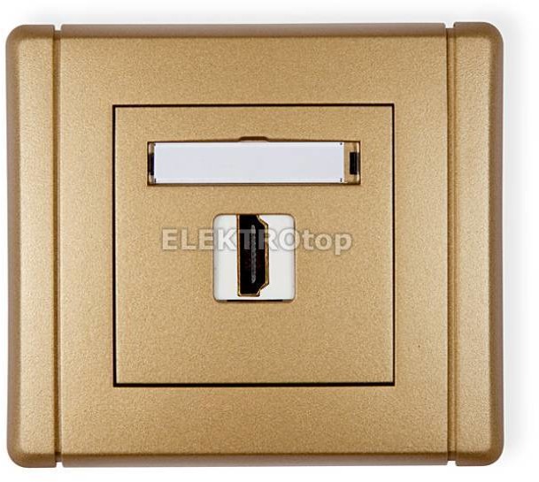 Karlik Gniazdo Pojedyncze HDMI złoty metalik 8FHDMI-1