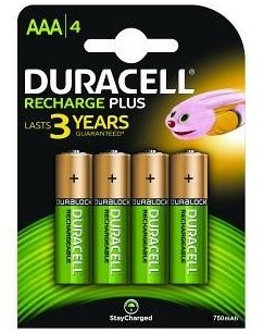 Duracell Akumulatory 4x AAA 750mAh HR3-B HR3-B