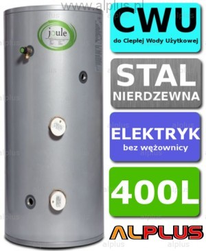 Joule Bojler elektryczny 400L CYCLONE DIRECT nierdzewka grzałka 2x3kW podgrzewac