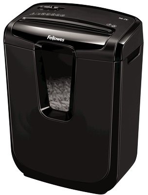 Fellowes Powershred M-7C niszczarka, niszczenie do 7 kartek jednocześnie, cięcie na ścinki, czarna 4603101