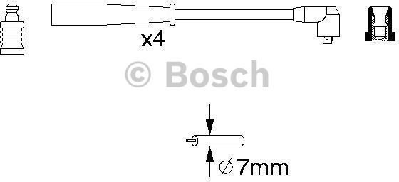 Bosch Zestaw przewodów zapłonowych 0 986 356 789