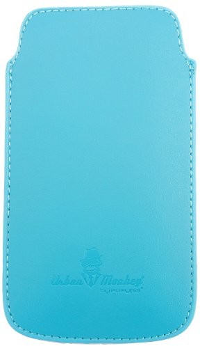 Urban Monkey pokrowiec na telefon komórkowy z PullTab i przyjemna w dotyku tapicerka na smartfona do 4  4,3 cala niebieski lodowy
