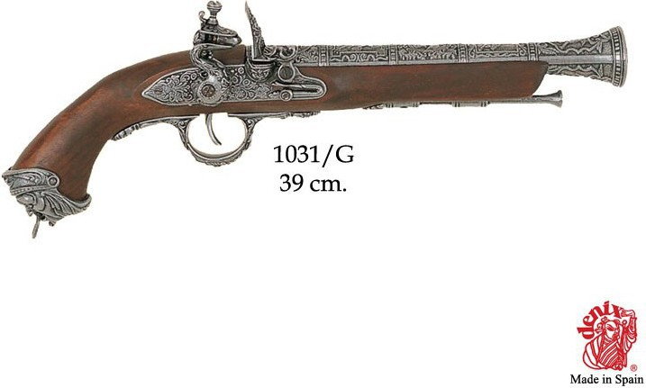 Denix DAWNY WŁOSKI PISTOLET flintlock w XVIII wieku