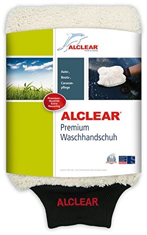 ALCLEAR Alclear 950013WH delikatna rękawica do mycia, biała z czarnym ściągaczem