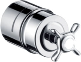 Hansgrohe Fixfit Stop, Zawór odcinający z uchwytem krzyżowym 16882000