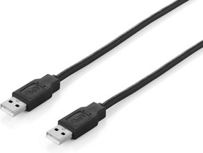 Zdjęcia - Kabel Equip  USB-A 2.0 -> A M/M 3.00m 480Mbps sw woreczek foliowy 