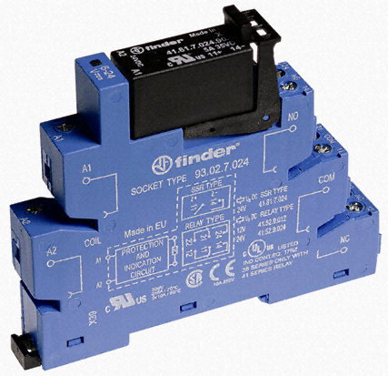 Finder Przekaźnikowy moduł sprzęgający 14mm, SSR wyj. OC 5A 24VDC zasil. 24VDC38