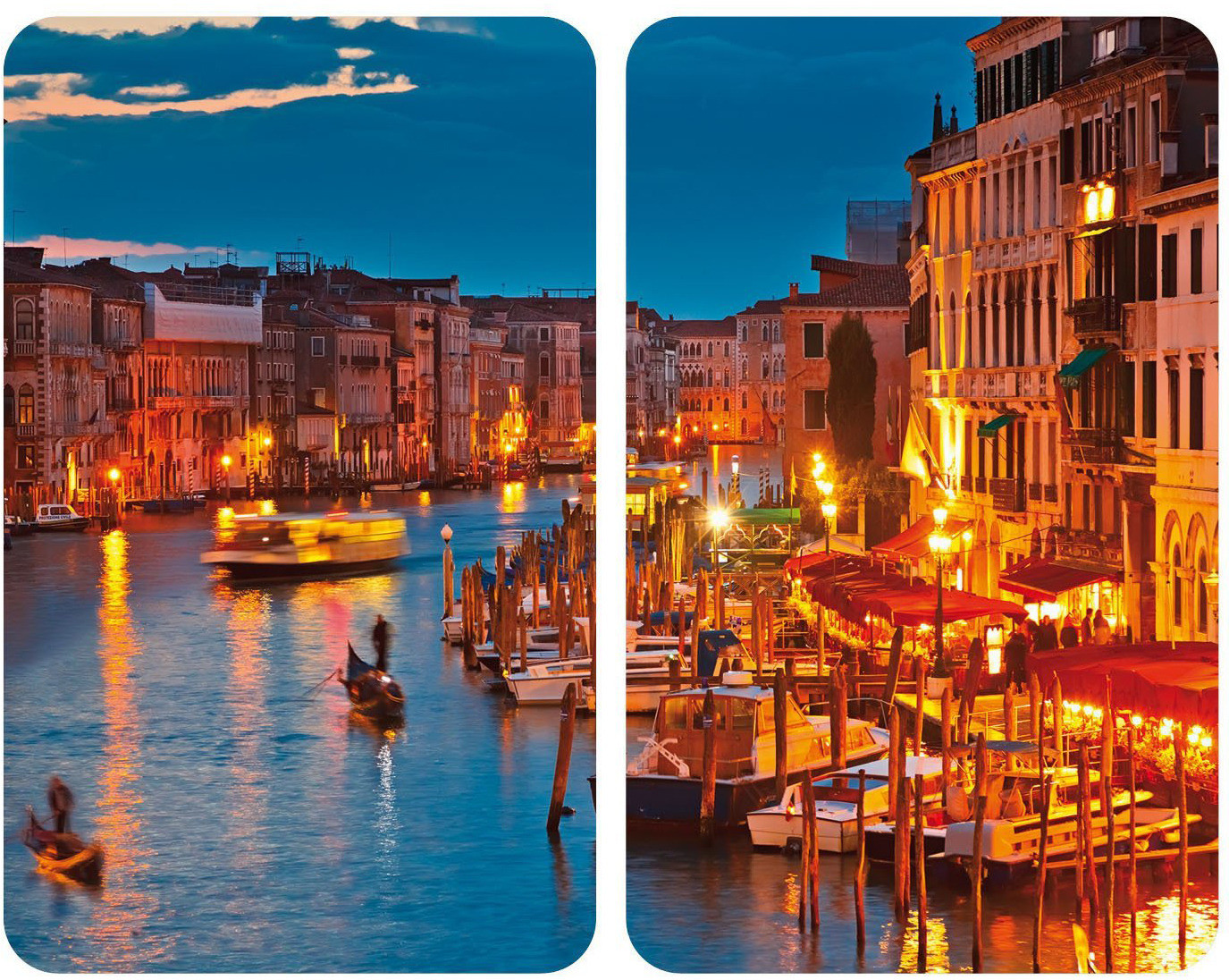 Wenko Szklane płyty ochronne VENICE BY NIGHT na kuchenkę 2 sztuki B00BQTY5S2