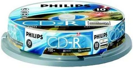 Philips płyta cd-r700MB 52x Szpula 10 8712581334543