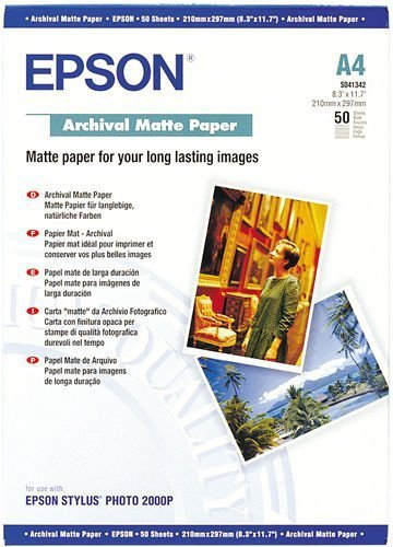Epson Papier A4 192g Archival Matte 50 C13S041342