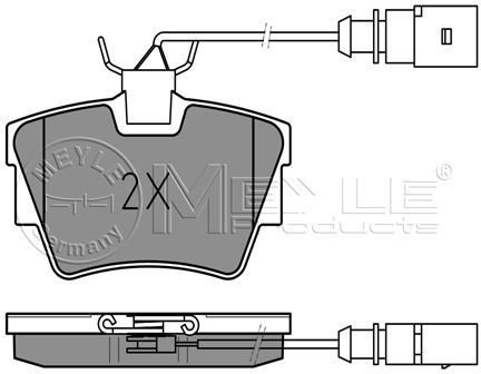MEYLE Zestaw klocków hamulcowych, hamulce tarczowe 025 232 2416/W