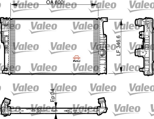 VALEO Chłodnica wody 735456