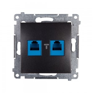 Kontakt Simon Simon 54 Gniazdo telefoniczne podwójne 2xRJ12 antracyt DT2.01/48 WMDT-0020xx-048 0001-00000-51166 [4351696]