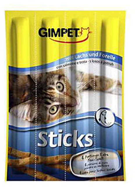 Gimpet Stick Salmon & Trout pałeczki dla kota o smaku łososia z pstrągiem 4szt