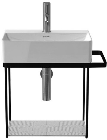 Duravit DuraSquare Konsola wisząca do umywalki metalowa czarny mat 0031104600