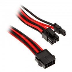 PHANTEKS przedłużacz oplatany 6+2-pin PCIe 500mm czarny/czerwony (PH-CB8V_BR)