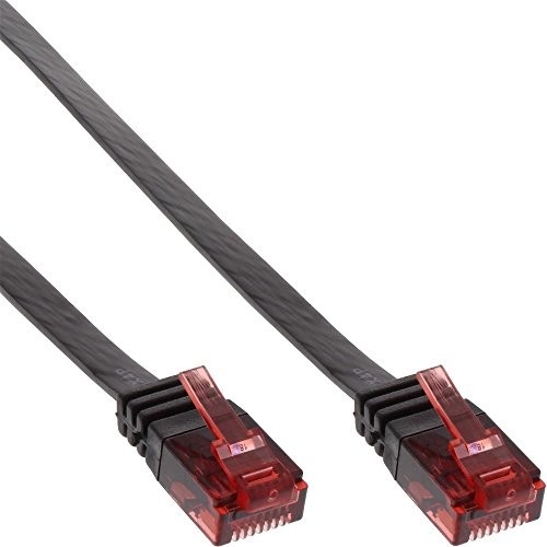 InLine 71605s płaski przewód krosowy (U/UTP, RJ-45, 5 m) Czarny 4043718157372
