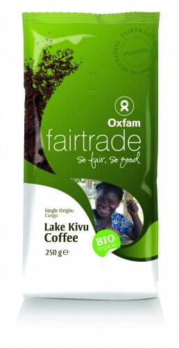 OXFAM FAIR TRADE KAWA MIELONA ARABICA Z OKOLIC JEZIORA KIVU FAIR TADE BIO 250 g - OXFAM