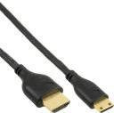 InLine Kabel Mini HDMI na HDMI High Speed z Ethernet 0.5m - czarny 17055C)