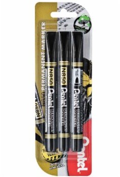 Pentel Poland Sp z o.o MARKERY PERMANENTNE OKRĄGŁA KOŃCÓWKA N850-CZARNY N850-A
