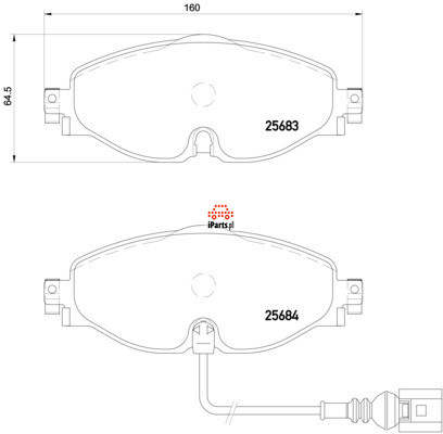 BREMBO Klocki hamulcowe - komplet P 85 126