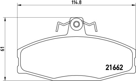 BREMBO Zestaw klocków hamulcowych, hamulce tarczowe P 85 022
