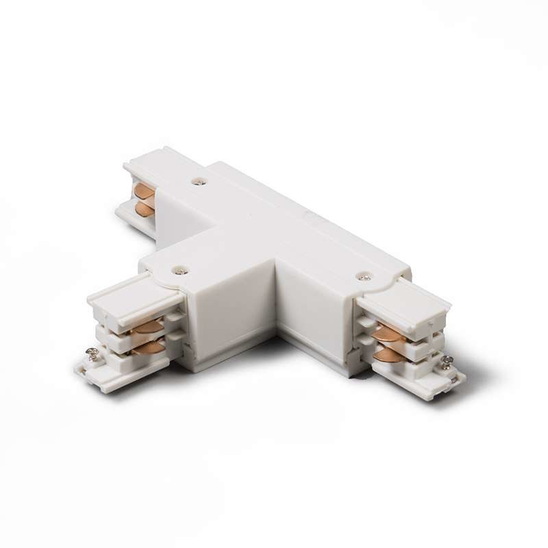 QAZQA Łącznik typu T dla szyny 3-fazowej  uziemienie z lewej B  biały