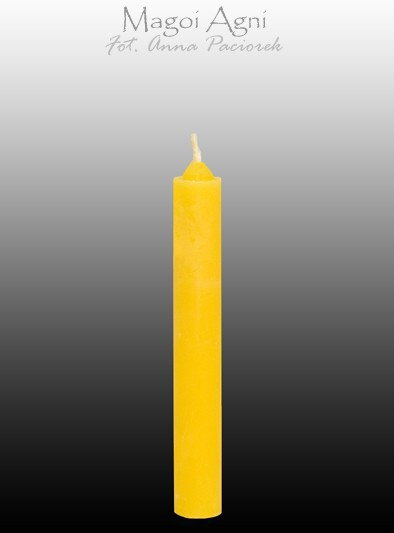 Magoi Agni Żółta świeca z wosku 9x1,2cm (5 sztuk) drim13a