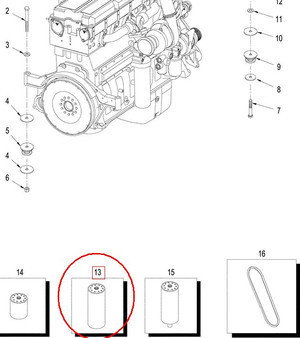 CNH FILTR SILNIKA NEW HOLLAND 84372057