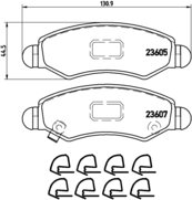 BREMBO Zestaw klocków hamulcowych, hamulce tarczowe P 79 015